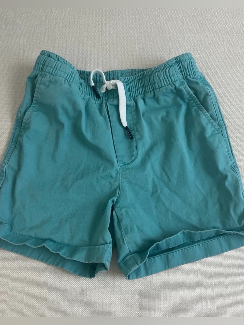Teal Drawstring Cotton Shorts
